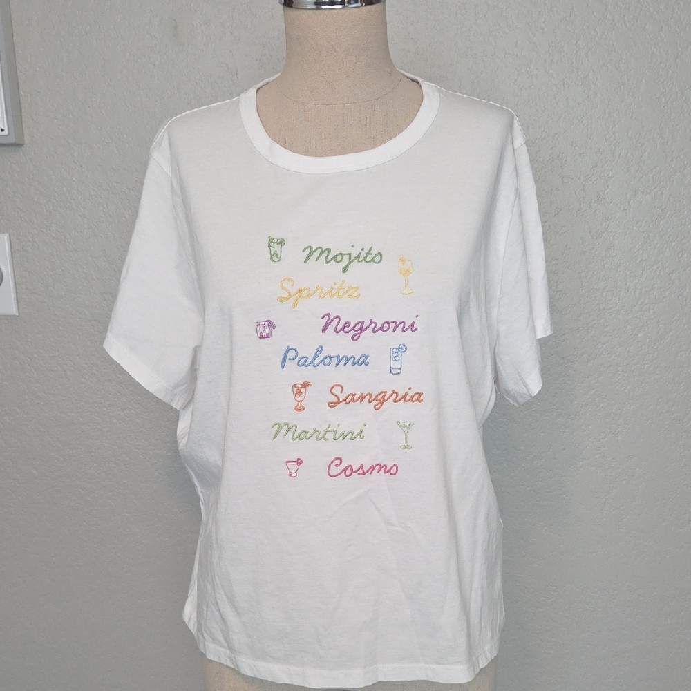 Abercrombie & Fitch Embroidered Cocktail Skimming Tee NWOT
